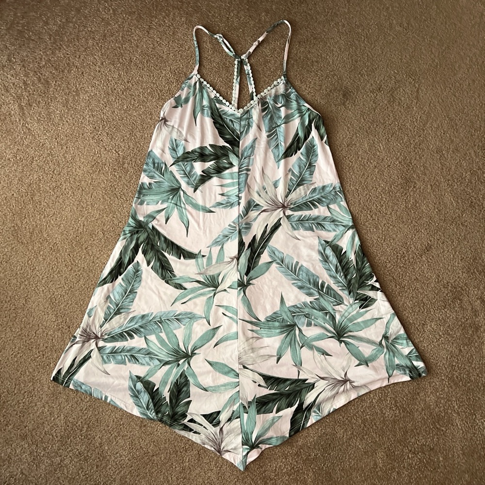 Tropical Leaf Print night gown